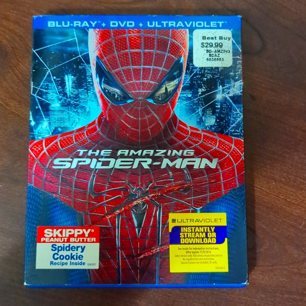 The Amazing Spider Man Blu-Ray + DVD + Ultraviolet w/ Andrew Garfield